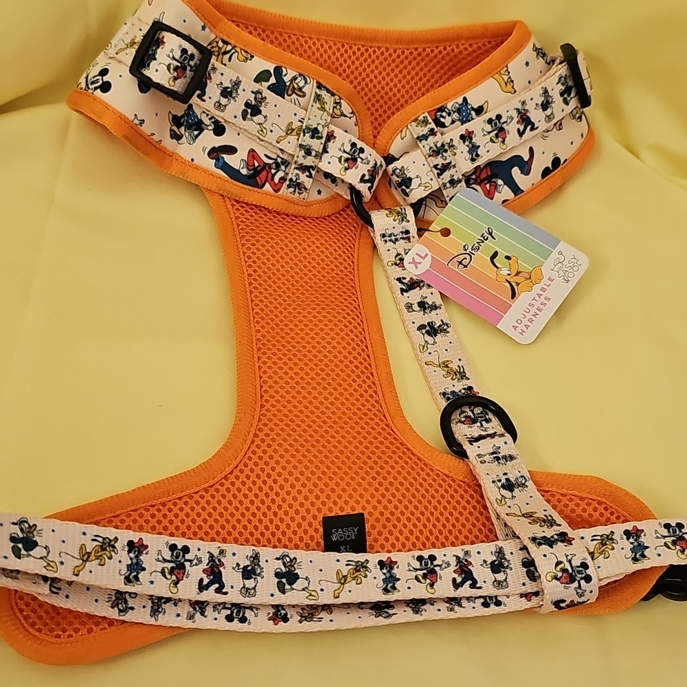 Orange Trim Disney Print Dog Harness - Picture 3 of 5